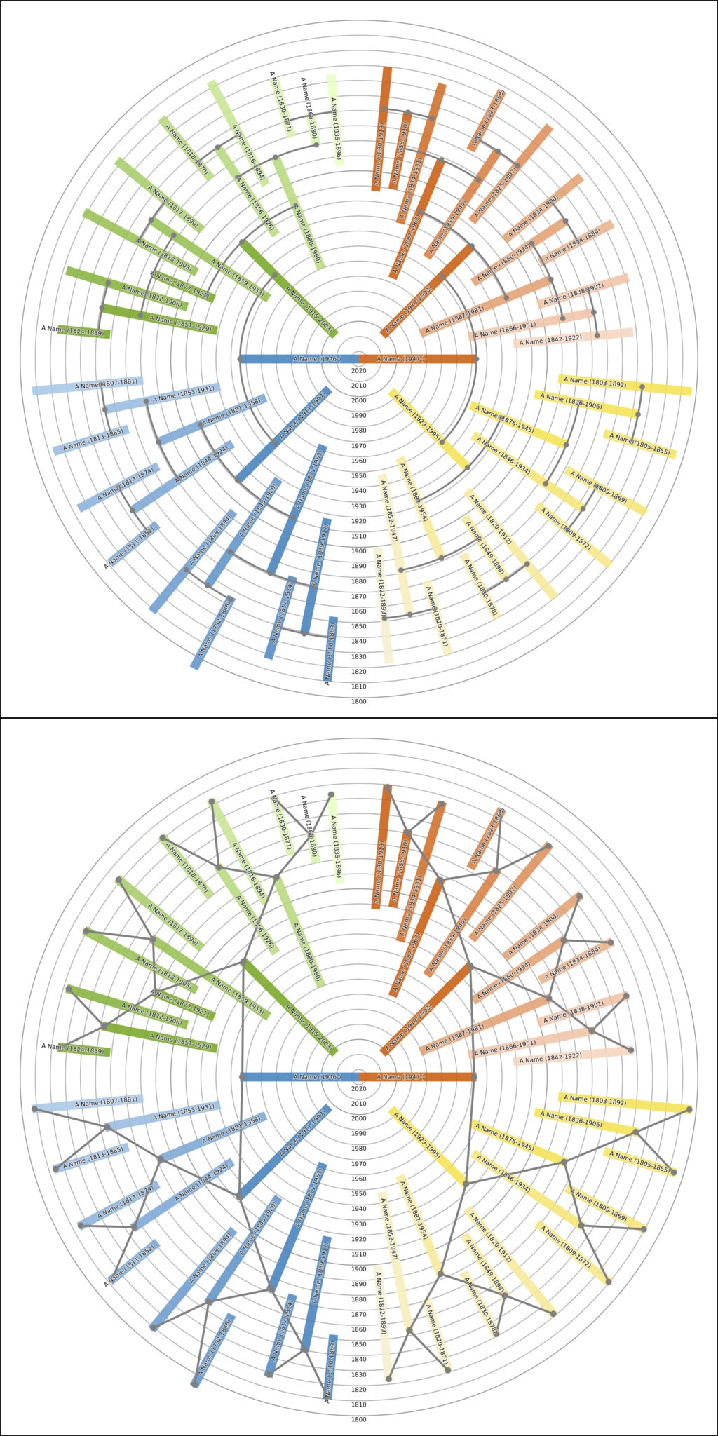 Sunburst Family Tree Print