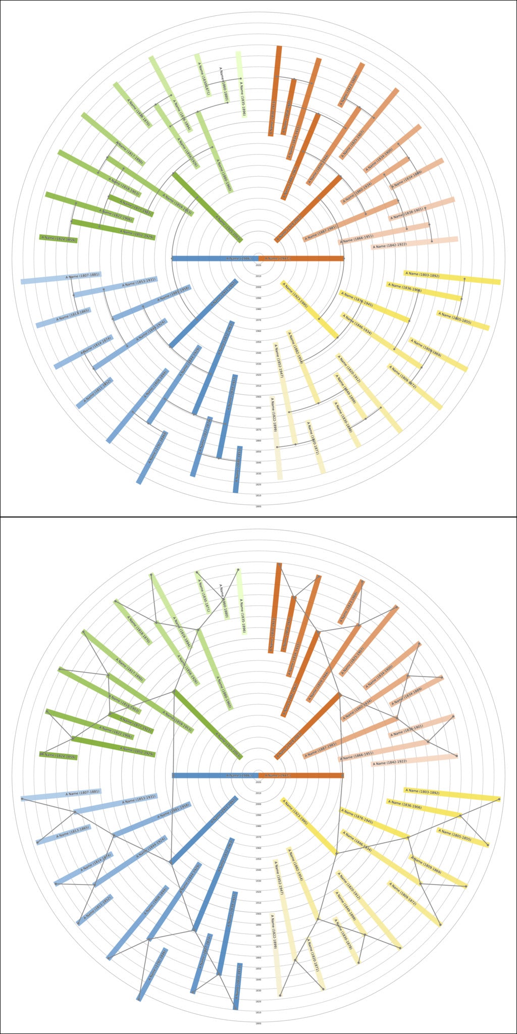 Sunburst Family Tree Print